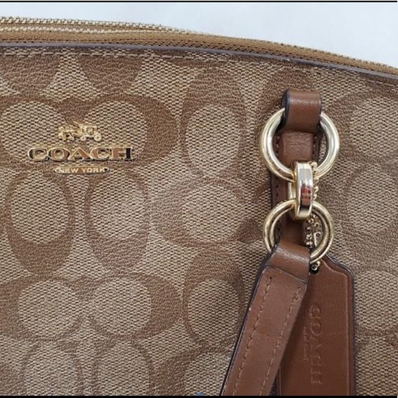 SOLD -COACH Signature Christie Satchel Shoulder Bag Handbag Crossbody, Like New - Picture 3 of 8